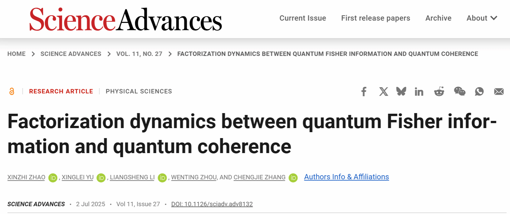 91国产
张成杰教授科研团队在《Science Advances》发表重要研究成果